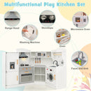 Corner Kids Play Kitchen with Washing Machine and Ice Maker Gift for Boys Girls by LJGDeals