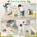 4-in-1 Toddler Slide Kids Play Slide with Cute Elephant Shape-Green by LJGDeals