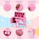 Kids Study Desk and Chair Set with Chair Hutch and Storage Cabinet for 3+ Years Old by LJGDeals