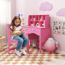 Kids Study Desk and Chair Set with Chair Hutch and Storage Cabinet for 3+ Years Old by LJGDeals