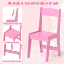 Kids Study Desk and Chair Set with Chair Hutch and Storage Cabinet for 3+ Years Old by LJGDeals