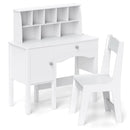 Kids Study Desk and Chair Set with Chair Hutch and Storage Cabinet for 3+ Years Old by LJGDeals