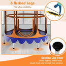 64 Inch Kids Trampoline with Detachable Canopy and Safety Enclosure Net by LJGDeals