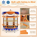 64 Inch Kids Trampoline with Detachable Canopy and Safety Enclosure Net by LJGDeals