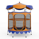 64 Inch Kids Trampoline with Detachable Canopy and Safety Enclosure Net by LJGDeals