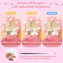 Kids Vanity Set with Lighted Mirror with Adjustable Brightness and Large Drawer by LJGDeals
