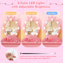 Kids Vanity Set with Lighted Mirror with Adjustable Brightness and Large Drawer