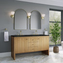 James Martin Hudson 60" Double Bathroom Vanity, Light Natural Oak