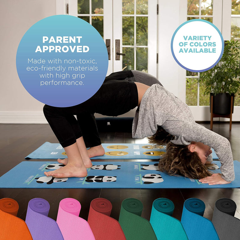 Kid's Sticky Yoga Mat with Designs and Colors
