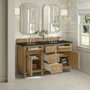 James Martin Lorelai 60" Double Bathroom Vanity, Light Natural Oak