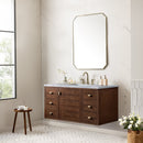 James Martin Amberly 48" Dual Mount Single Bathroom Vanity, Mid-Century Walnut