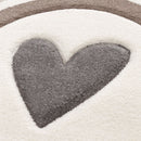 Kids Rug Cosmo with Rainbow & Hearts in Cream