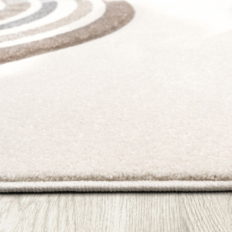 Kids Rug Cosmo with Rainbow & Hearts in Cream
