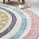 Kids Rug Cosmo with Rainbow & Hearts in Cream