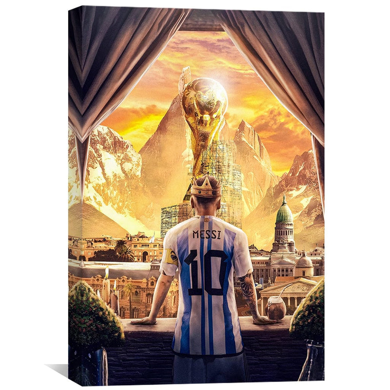 King Messi Canvas