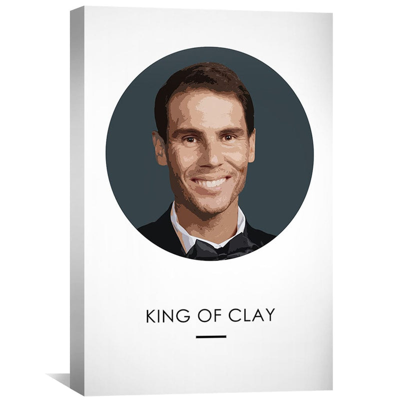 King of Clay Portrait Canvas