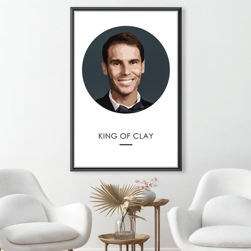 King of Clay Portrait Canvas