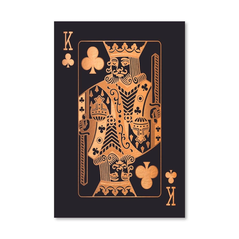 King of Clubs - Gold Canvas