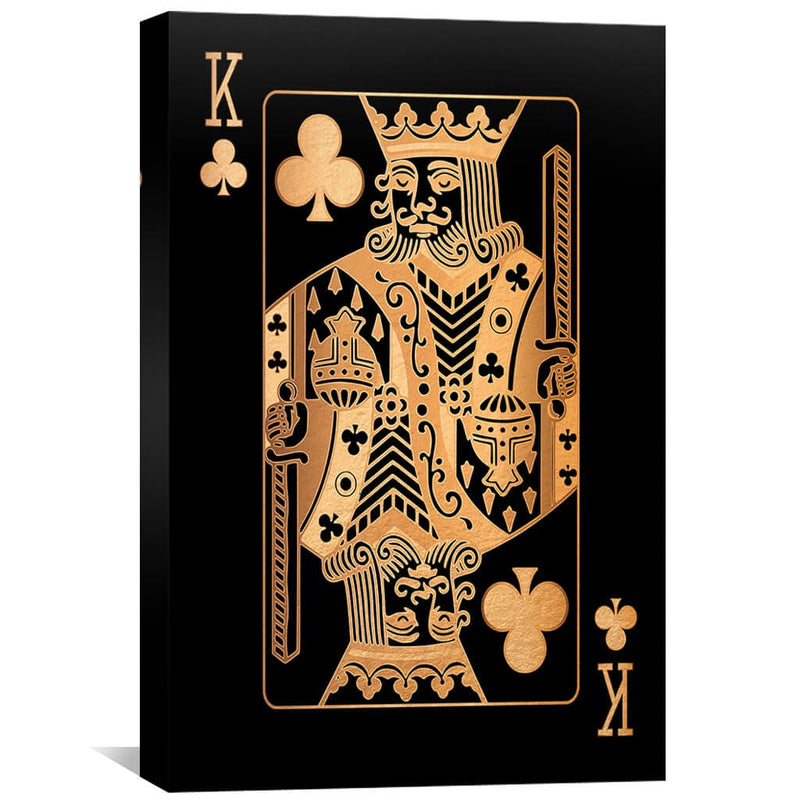 King of Clubs - Gold Canvas