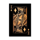 King of Diamonds - Gold Canvas