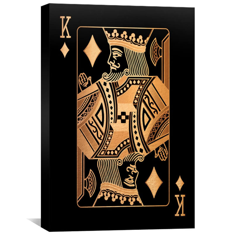 King of Diamonds - Gold Canvas