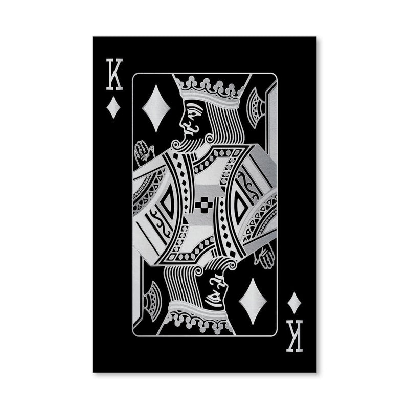 King of Diamonds - Silver Canvas