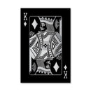 King of Diamonds - Silver Canvas