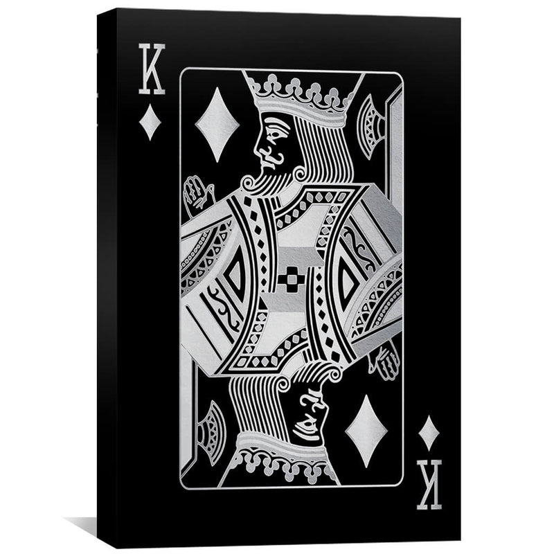 King of Diamonds - Silver Canvas