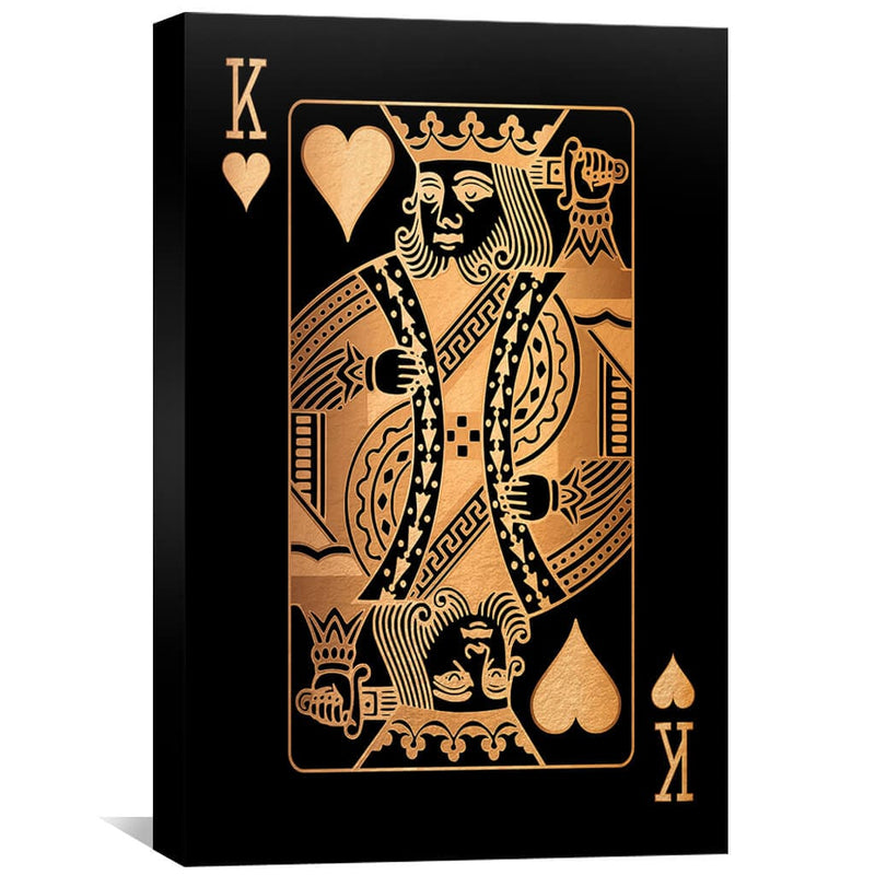 King of Hearts - Gold Canvas