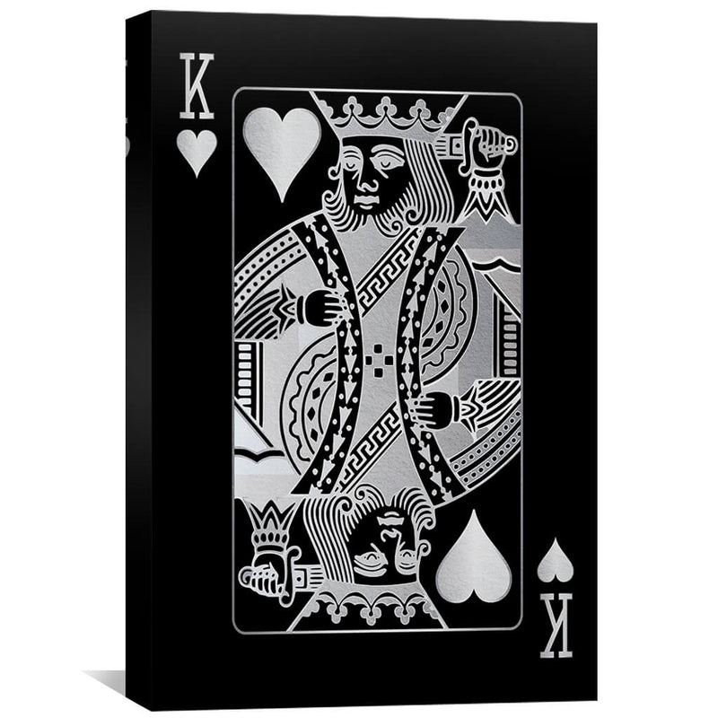 King of Hearts - Silver Canvas