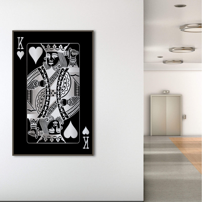 King of Hearts - Silver Canvas