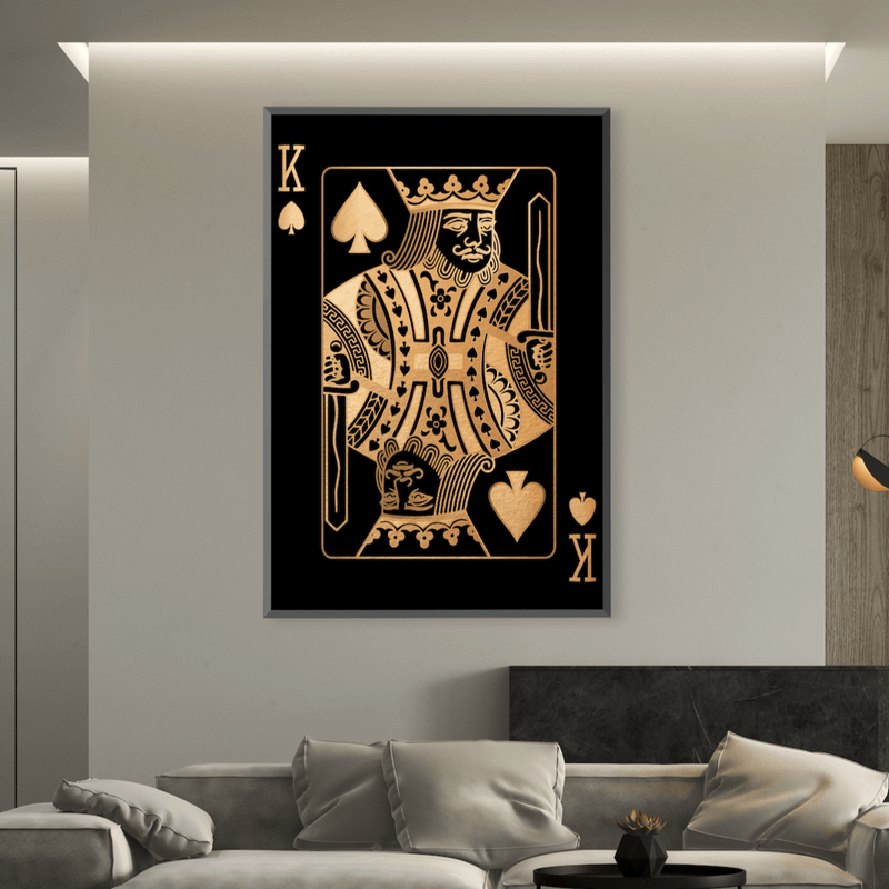 King of Spades - Gold Canvas