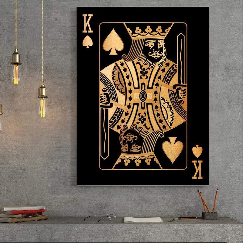 King of Spades - Gold Canvas