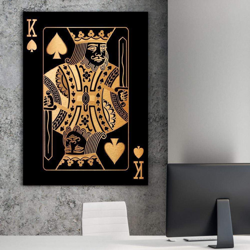 King of Spades - Gold Canvas