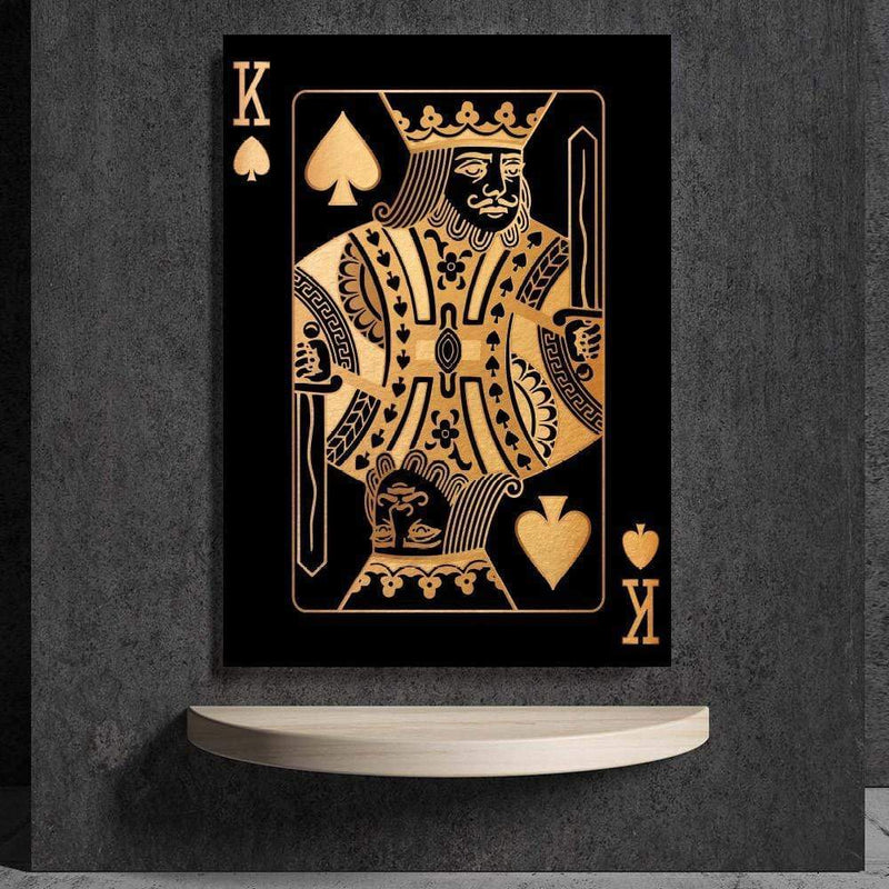 King of Spades - Gold Canvas