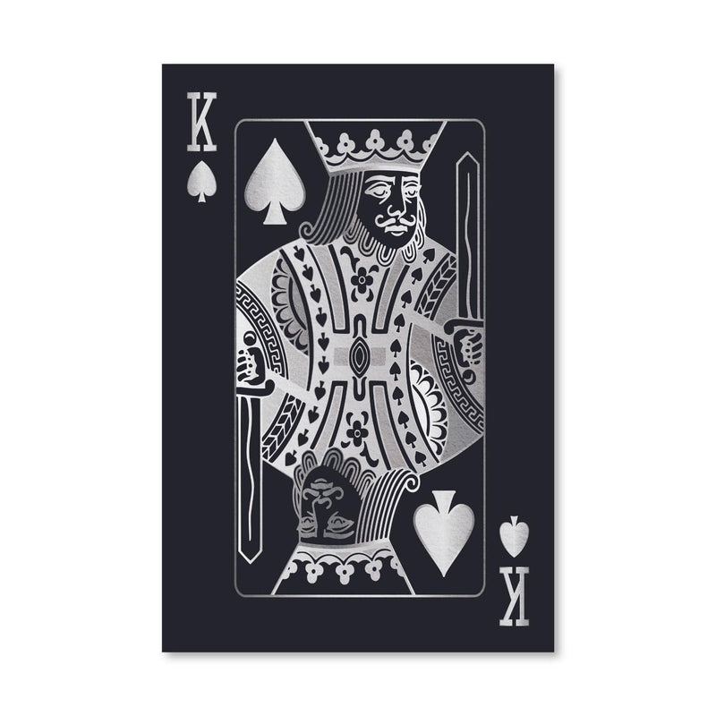 King of Spades - Silver Canvas