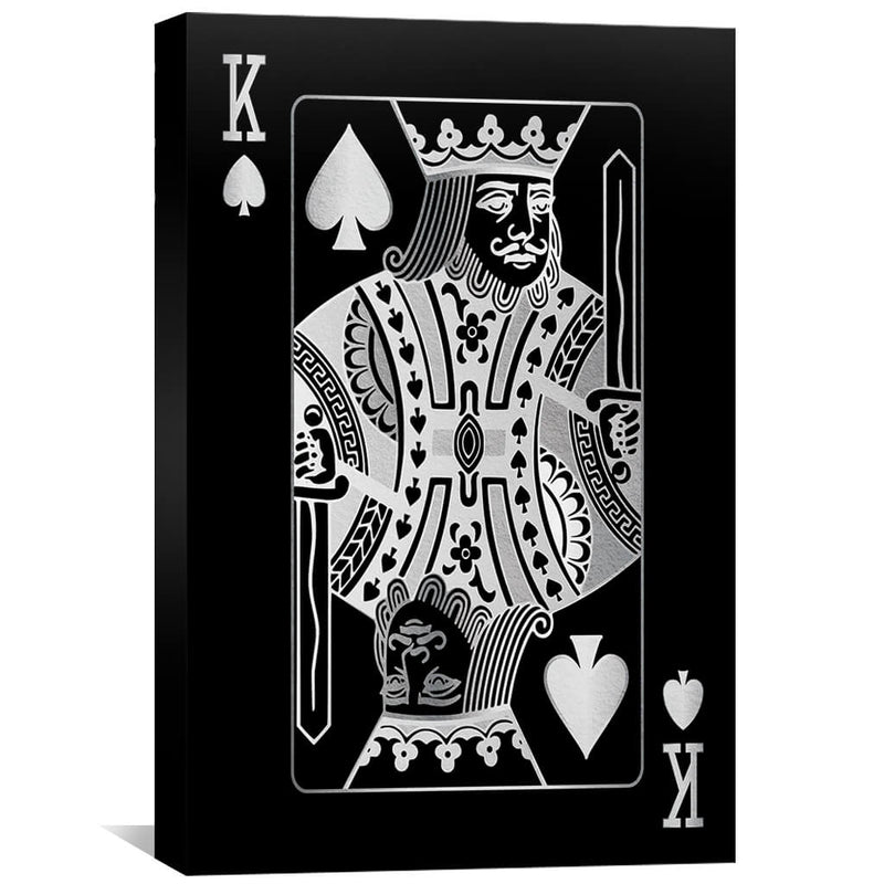 King of Spades - Silver Canvas