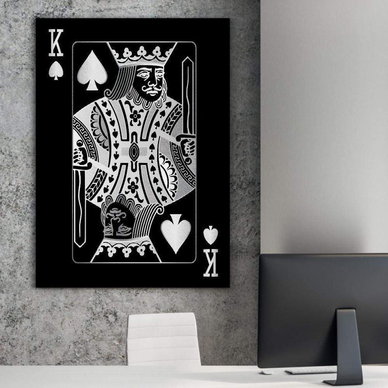 King of Spades - Silver Canvas