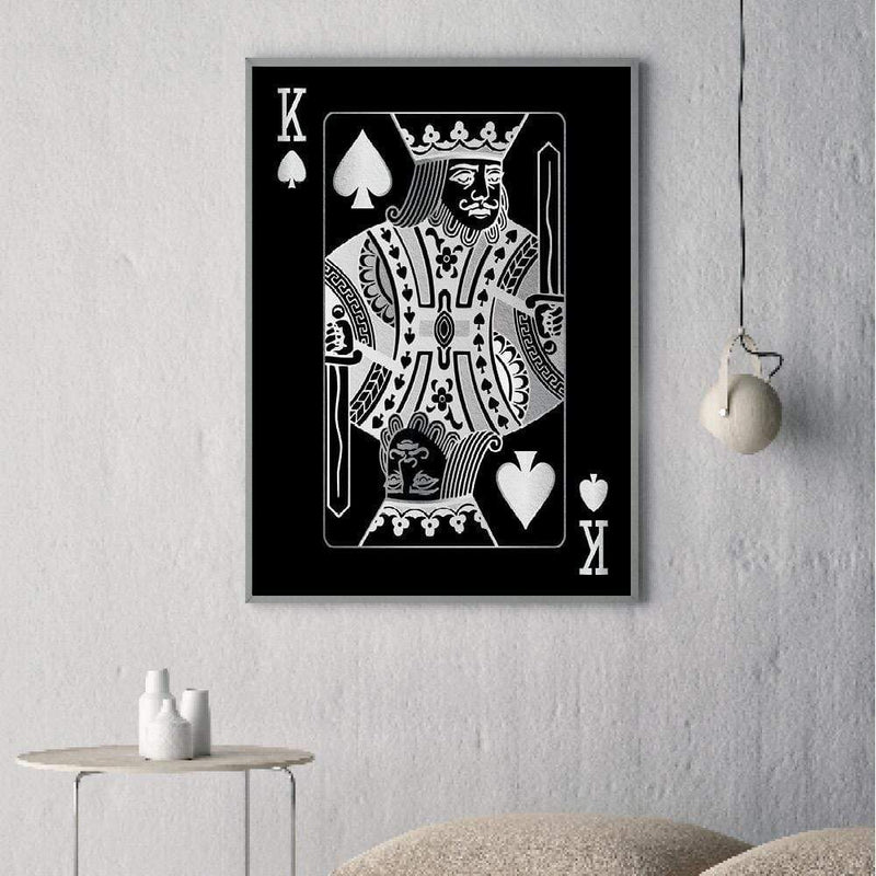 King of Spades - Silver Canvas