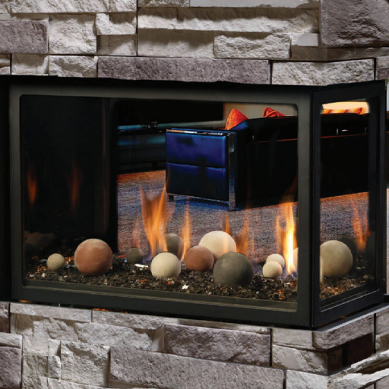 Kingsman Atrium 42" Clean View Peninsula Direct Vent Fireplace (SAK30489)