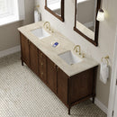 James Martin Kinnsden 72" Double Bathroom Vanity, Sable Oak