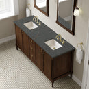 James Martin Kinnsden 72" Double Bathroom Vanity, Sable Oak