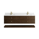 James Martin Allamari 72" Floating Double Bathroom Vanity, Sable