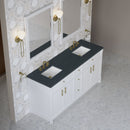 James Martin Bellshire 72" Double Bathroom Vanity, Bright White