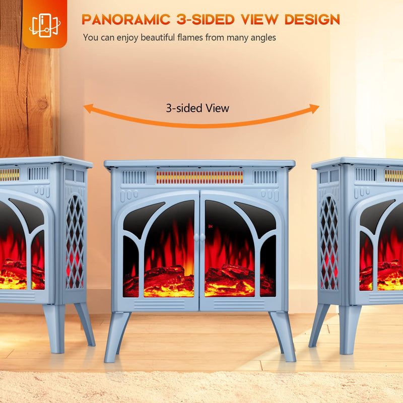 25 Inches 3D Infrared  Free Standing Electric Fireplace Stove S230B