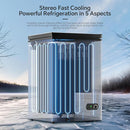 Kismile 7.0/3.5 Cubic Feet Chest Freezer with Removable Basket Free Standing