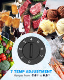 Kismile 7.0/3.5 Cubic Feet Chest Freezer with Removable Basket Free Standing