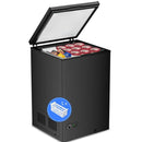 Kismile 7.0/3.5 Cubic Feet Chest Freezer with Removable Basket Free Standing