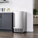 Kismile Commercial Built-in Ice Maker Machine,80Lbs/Day,Under Counter Ice Cube Maker with 24H Timer,Reversible Door,Built-in Freestanding Ice Maker for Home & Office(Silver) by Kismile