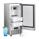 Kismile Commercial Built-in Ice Maker Machine,80Lbs/Day,Under Counter Ice Cube Maker with 24H Timer,Reversible Door,Built-in Freestanding Ice Maker for Home & Office(Silver) by Kismile